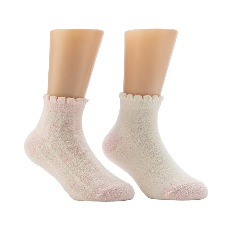 Bayanlar Pop Scallop Welt Rahat Ev Çorabı